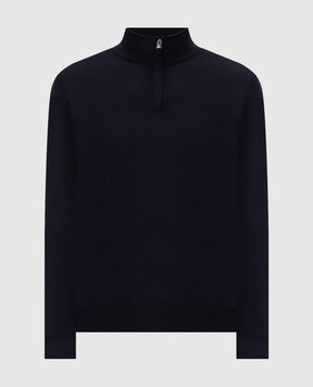 Canali Blue wool jumper MK02481C0015