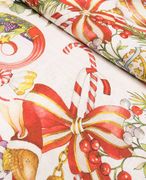 TESSITURA TOSCANA TELERIE White linen tablecloth MARZAPE NT250123020067