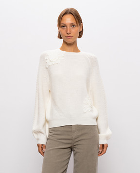 Twinset Ivory alpaca wool sweater 262TT3190