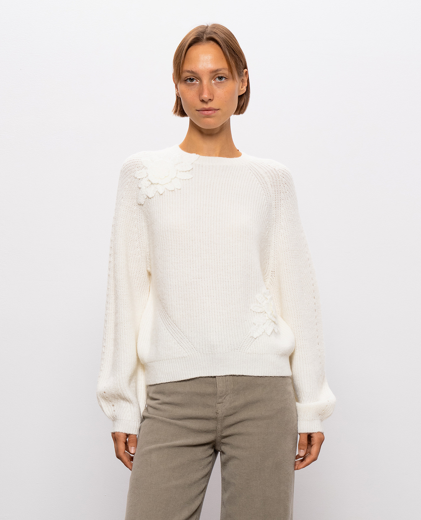 Ivory alpaca wool sweater Twinset 3