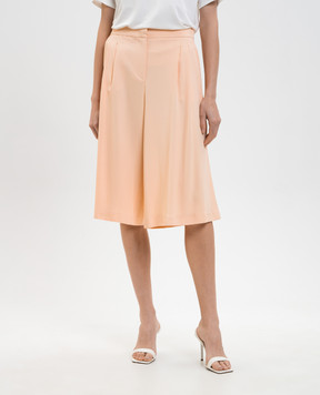Twinset Orange Bermuda shorts with logo 261TP2221
