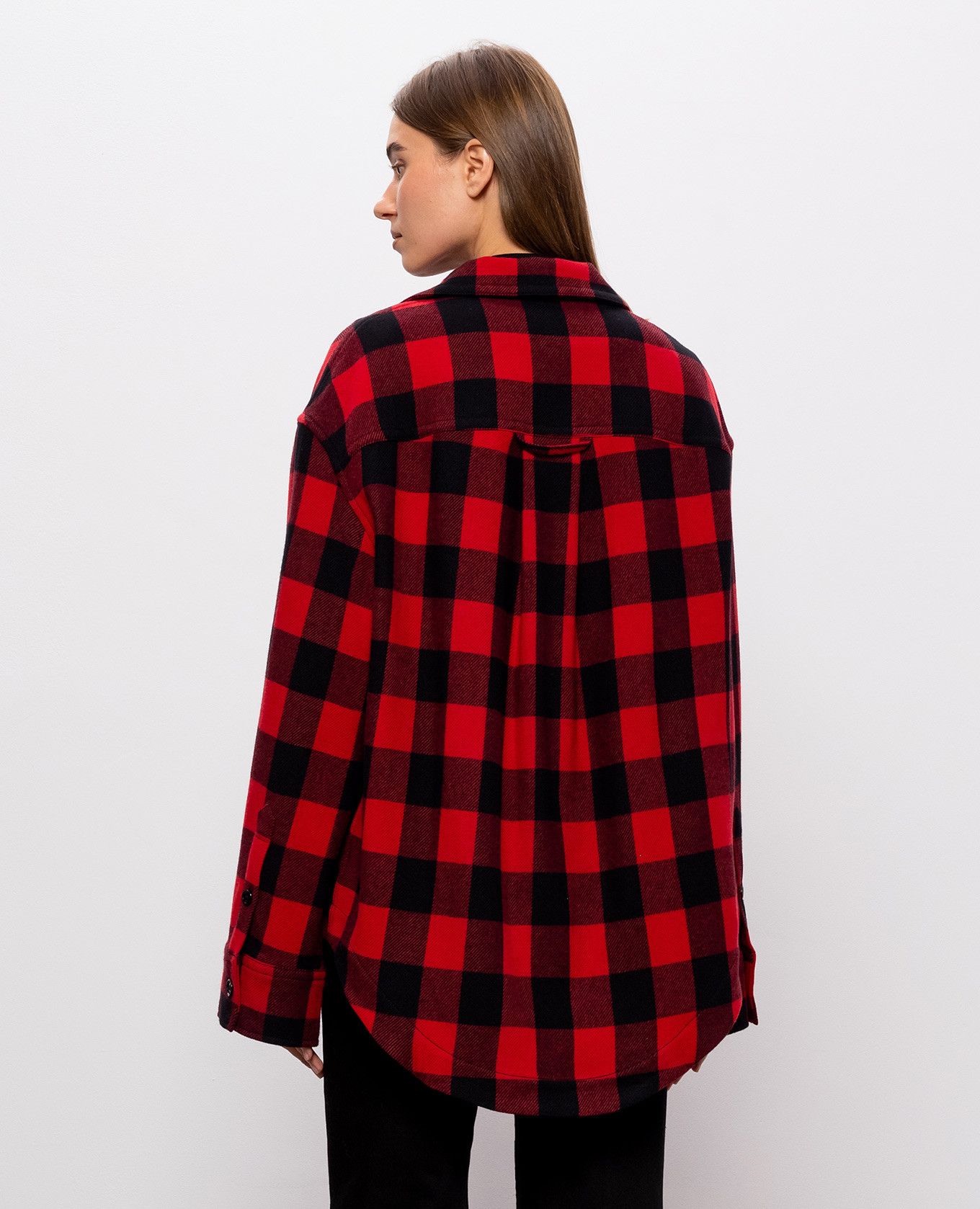 Red wool check shirt Ami Paris 4