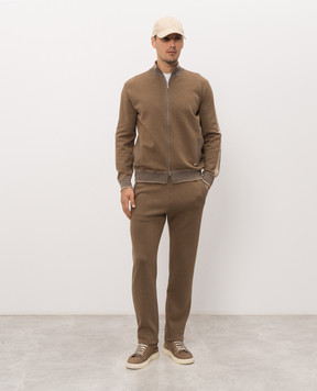 Bertolo Cashmere Brown tracksuit with wool 9020870019659020880019