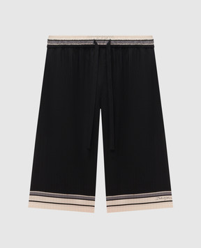 Dolce&Gabbana Black Vanity Silk Shorts GV5MATHI11T