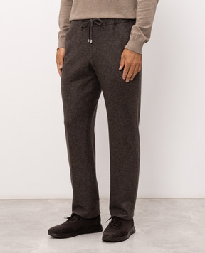 Enrico Mandelli Brown cashmere pants GYMP015428