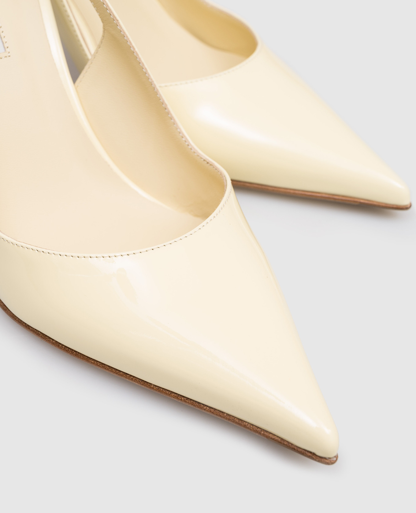 

Yellow patent leather slingbacks BELLA Le Silla