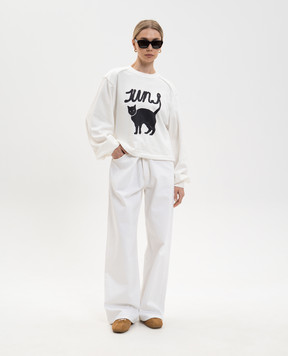 Juun.j White sweatshirt with print JW6141W020