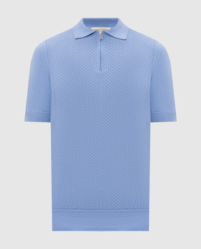 Cashmere&Whiskey Blue patterned polo shirt CH104Z