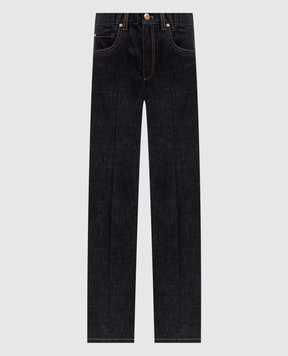 Brunello Cucinelli Blue jeans with a monil chain MP134P4108