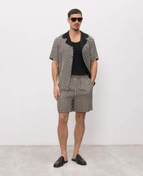 Balmain PB Labyrinthe monogram print shirt GH1HN133VI36