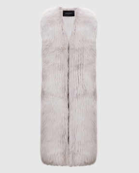 Elpidio Loffredo Grey fox fur vest VOL013AN20