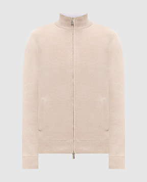 Enrico Mandelli Beige wool and cashmere cardigan 4K002A6209