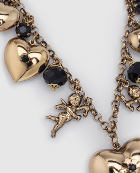 CelesteG Gold chain with heart-shaped pendants 2323