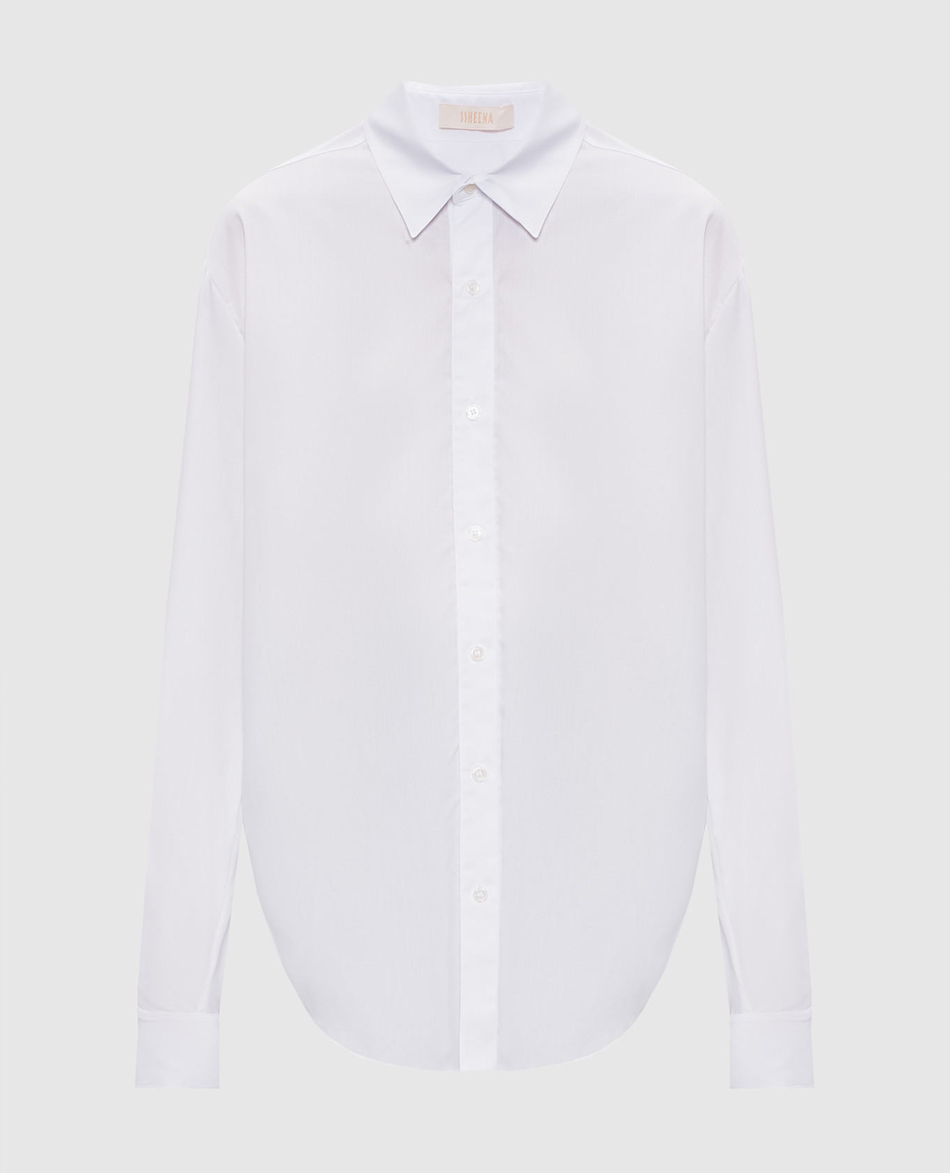 Cratere white shirt with contrast print SSHEENA