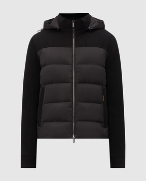 MooRER ALLORI black down jacket with wool and cashmere ALLORILSM