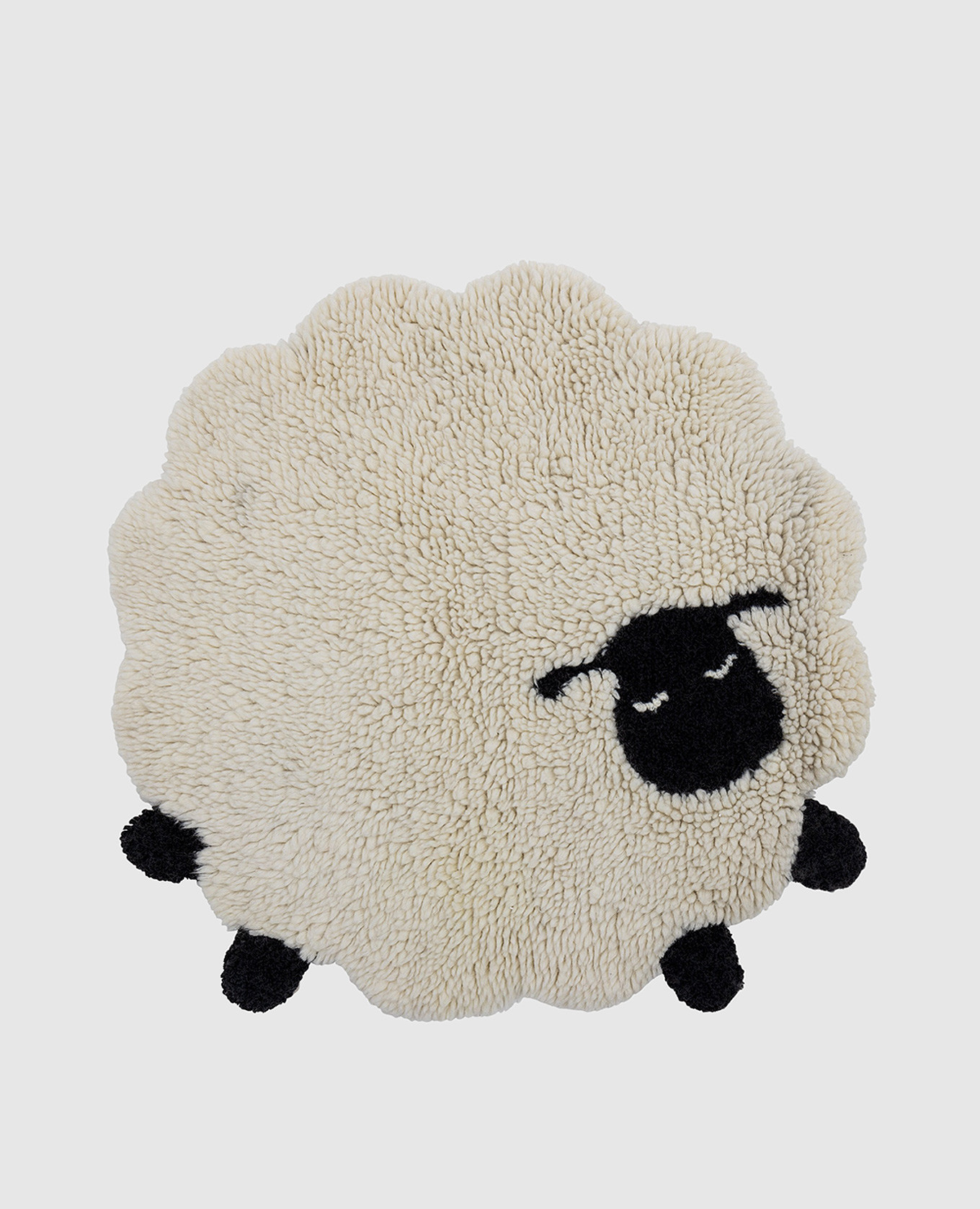 

Dolly white rug with sheep-shaped wool BloomingvilleMINI