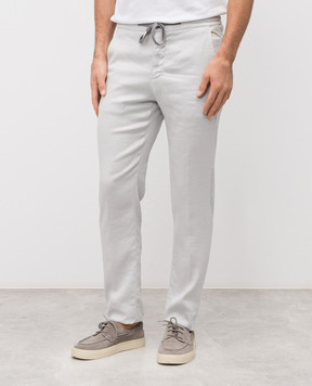 Marco Pescarolo Gray linen pants CARACCIOLO5302