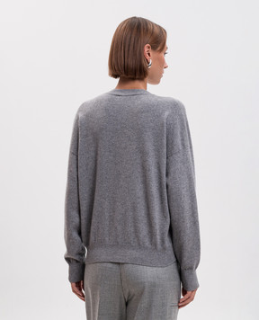 Peserico Gray wool, silk and cashmere pullover A99204F12A9283