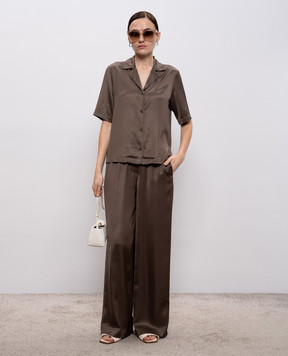 Peserico Brown straight-leg pants A0412406638