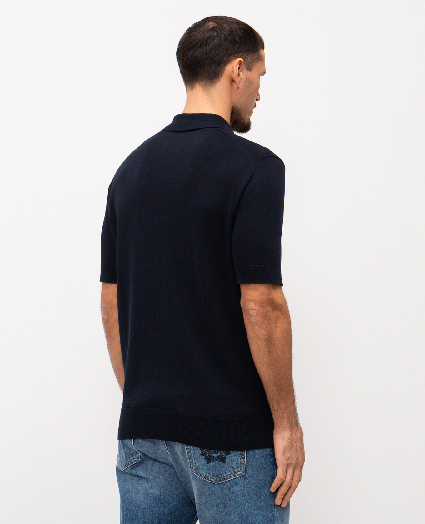 

Blue cotton polo shirt with monogram logo Dolce&Gabbana