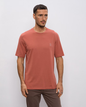 Brunello Cucinelli Pink T-shirt with emblem M0B138440