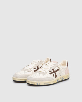 Premiata BSKT Clayd beige leather sneakers BSKTCLAD8284