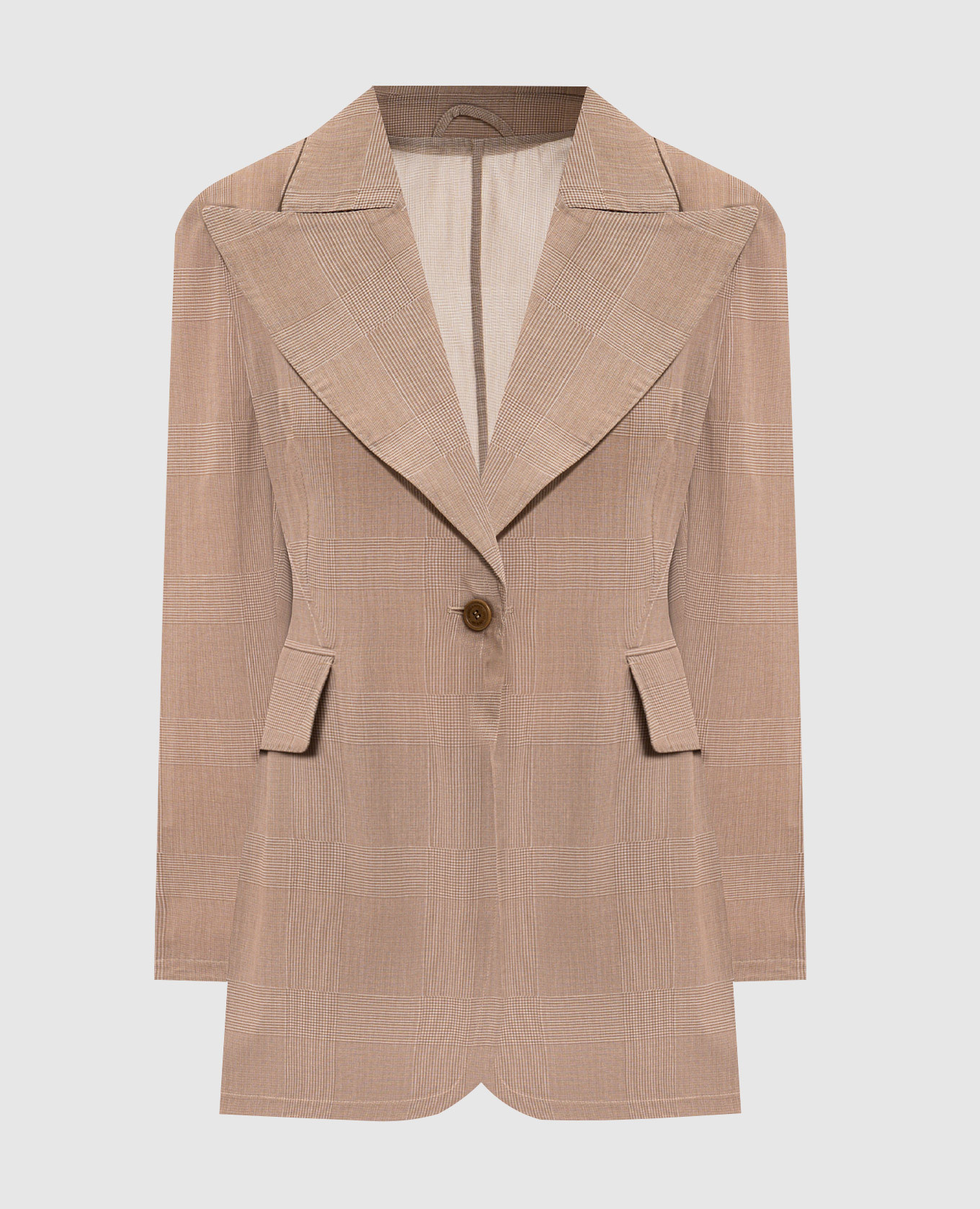 Braune karierte Jacke