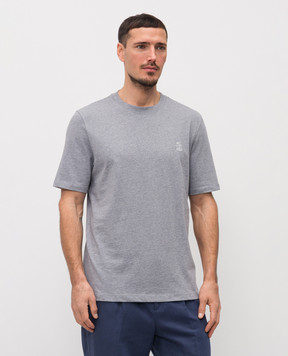 Brunello Cucinelli Gray T-shirt with logo print M0B138440