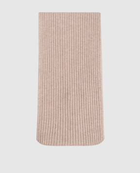 Cashmere&Whiskey Beige merino wool scarf 140