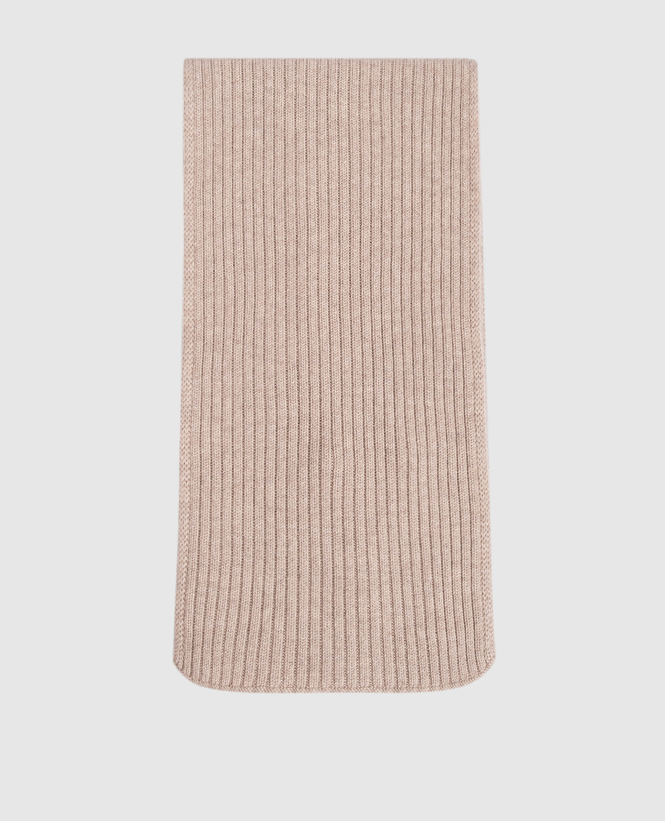Beige merino wool scarf