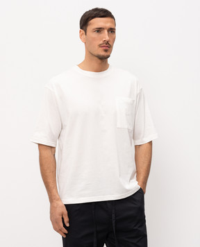 Officina 36 White T-shirt with pocket CUPF68