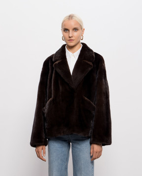 Rindi Dark brown mink fur coat 036VS026