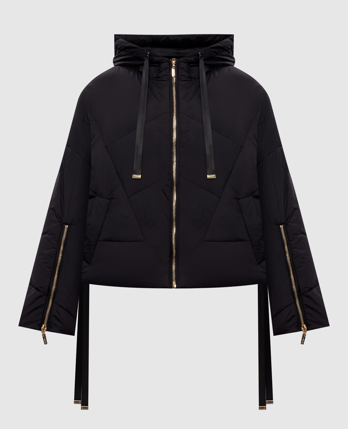 

Black down jacket with logo Twinset