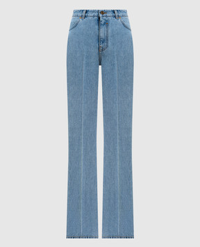 Balmain Blue jeans with logo patch GF1MI070DG11