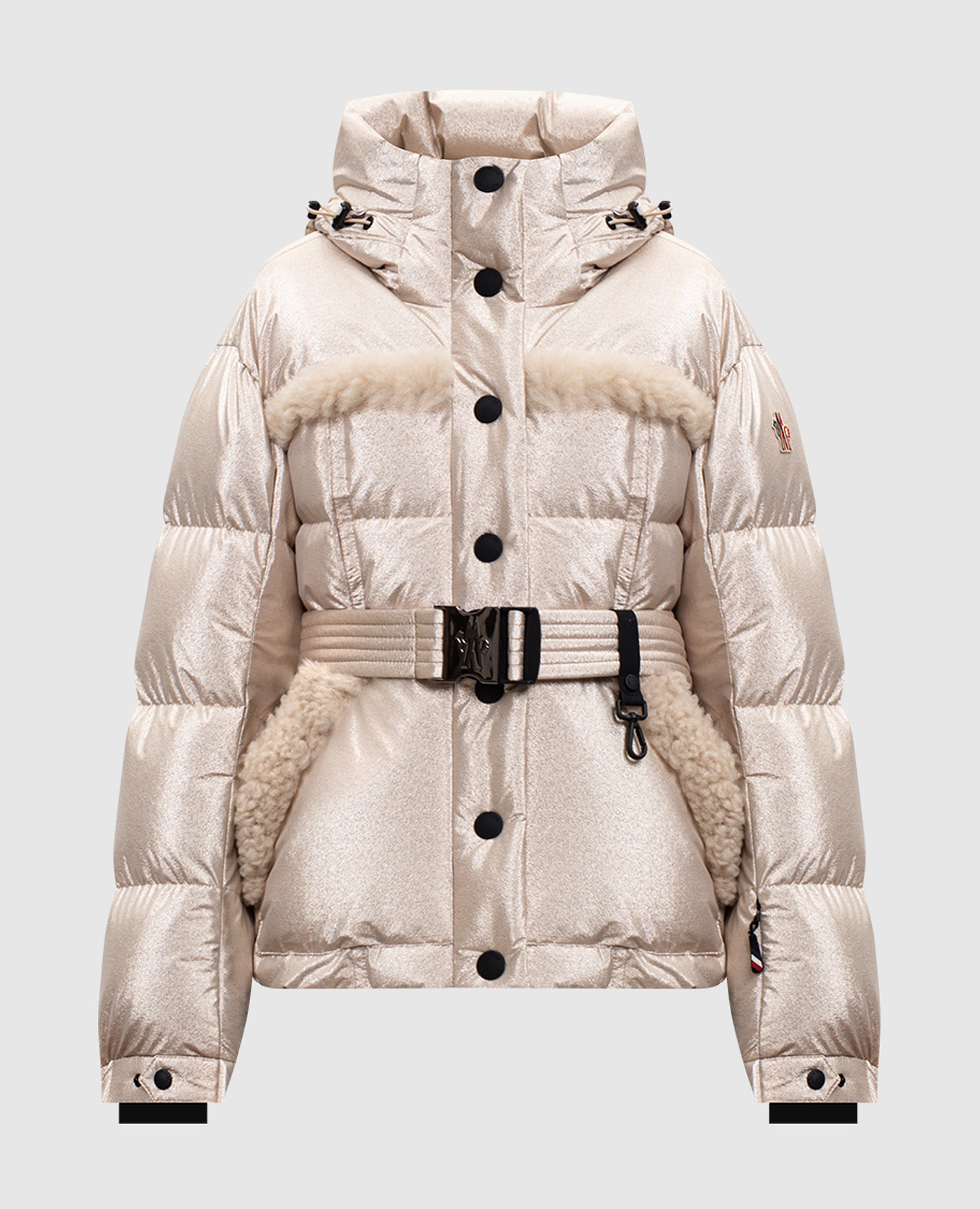 

Beige Mondim ski down jacket with fur Moncler Grenoble