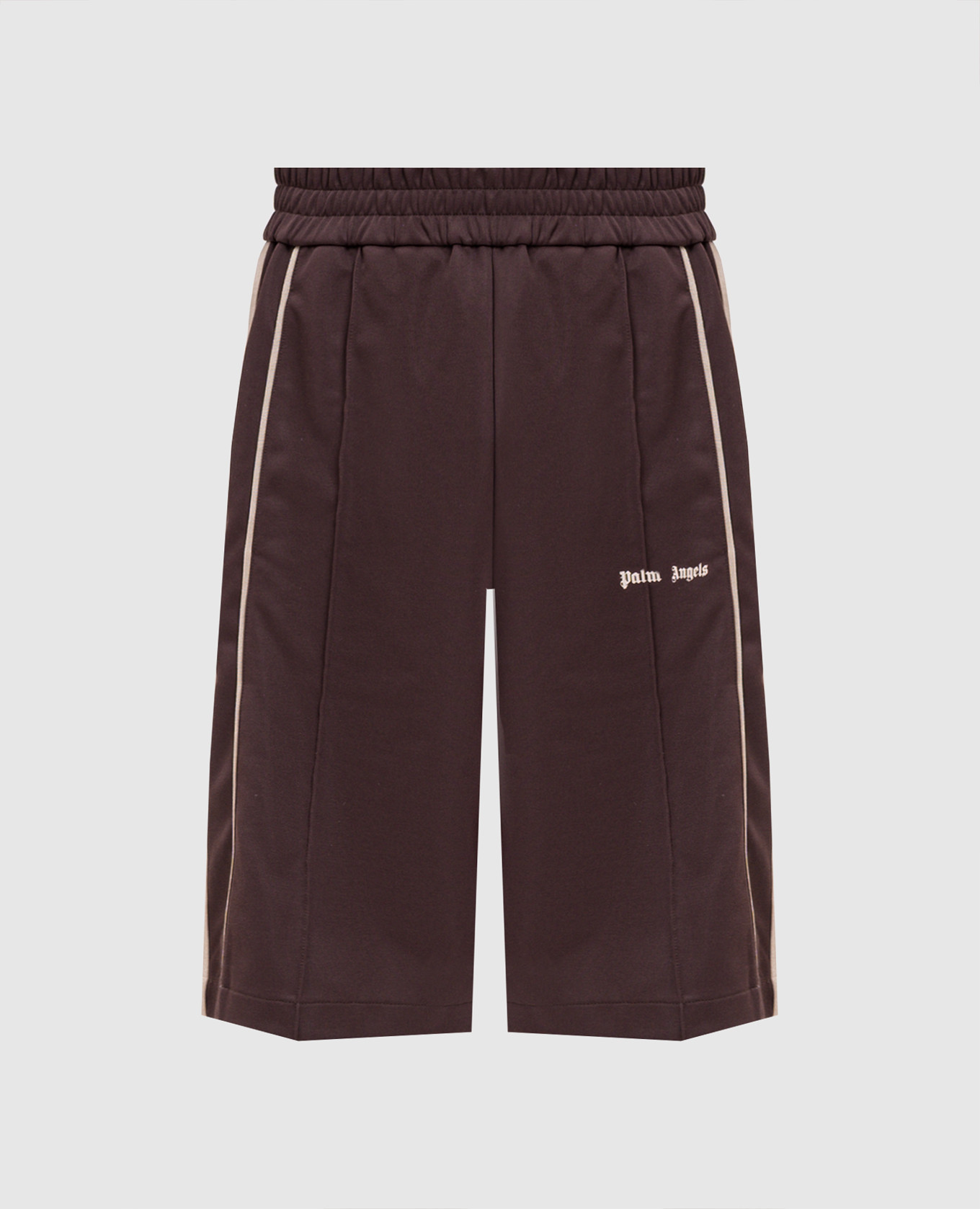 

Brown shorts with logo print Palm Angels