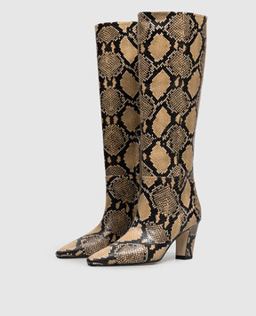 Aeyde Silva python-print leather boots KB0745006006226