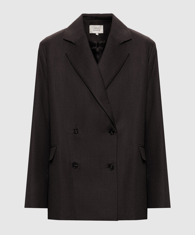 Donau brown double-breasted wool jacket
