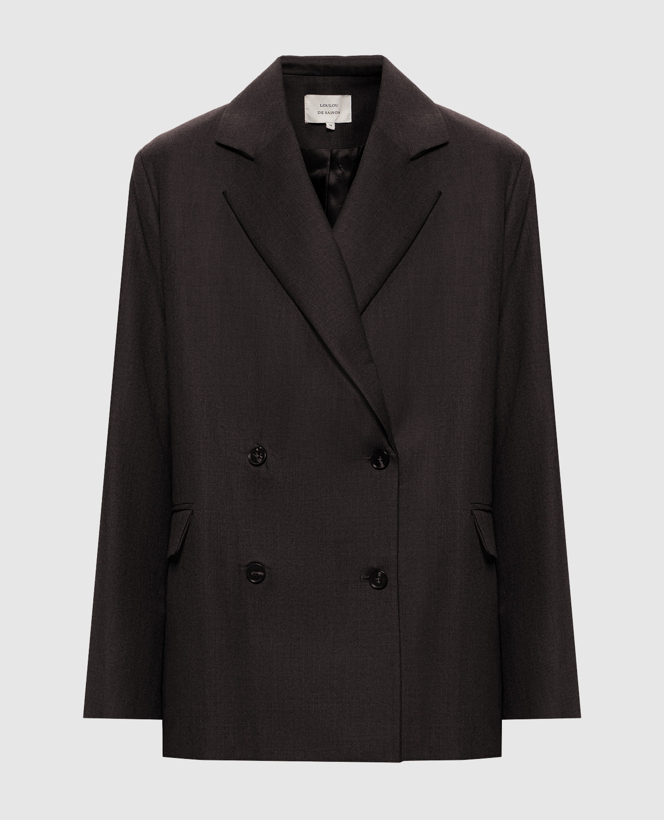Donau brown double-breasted wool jacket