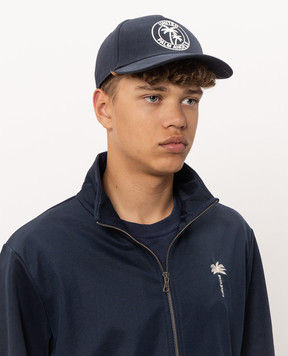 Palm Angels Blue cap with logo print PALMB001FB001