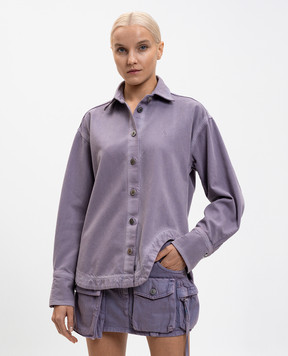 The Attico Purple denim shirt with emblem 260WCB00074CCC130OD