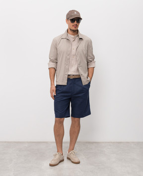 Brunello Cucinelli Blue linen shorts MH262G0620