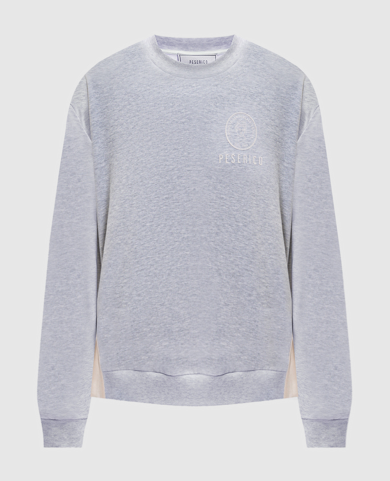 Grey melange sweatshirt with logo