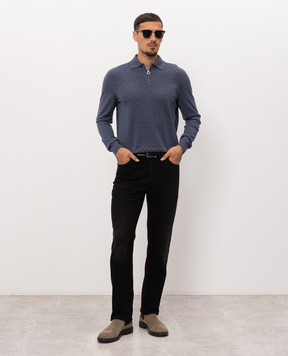 Stefano Ricci Black jeans with a worn effect M8T63B1120T812B