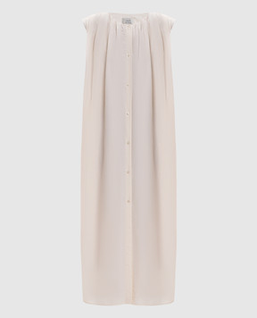 Loulou de Saison Cora ivory silk shirt dress CORA