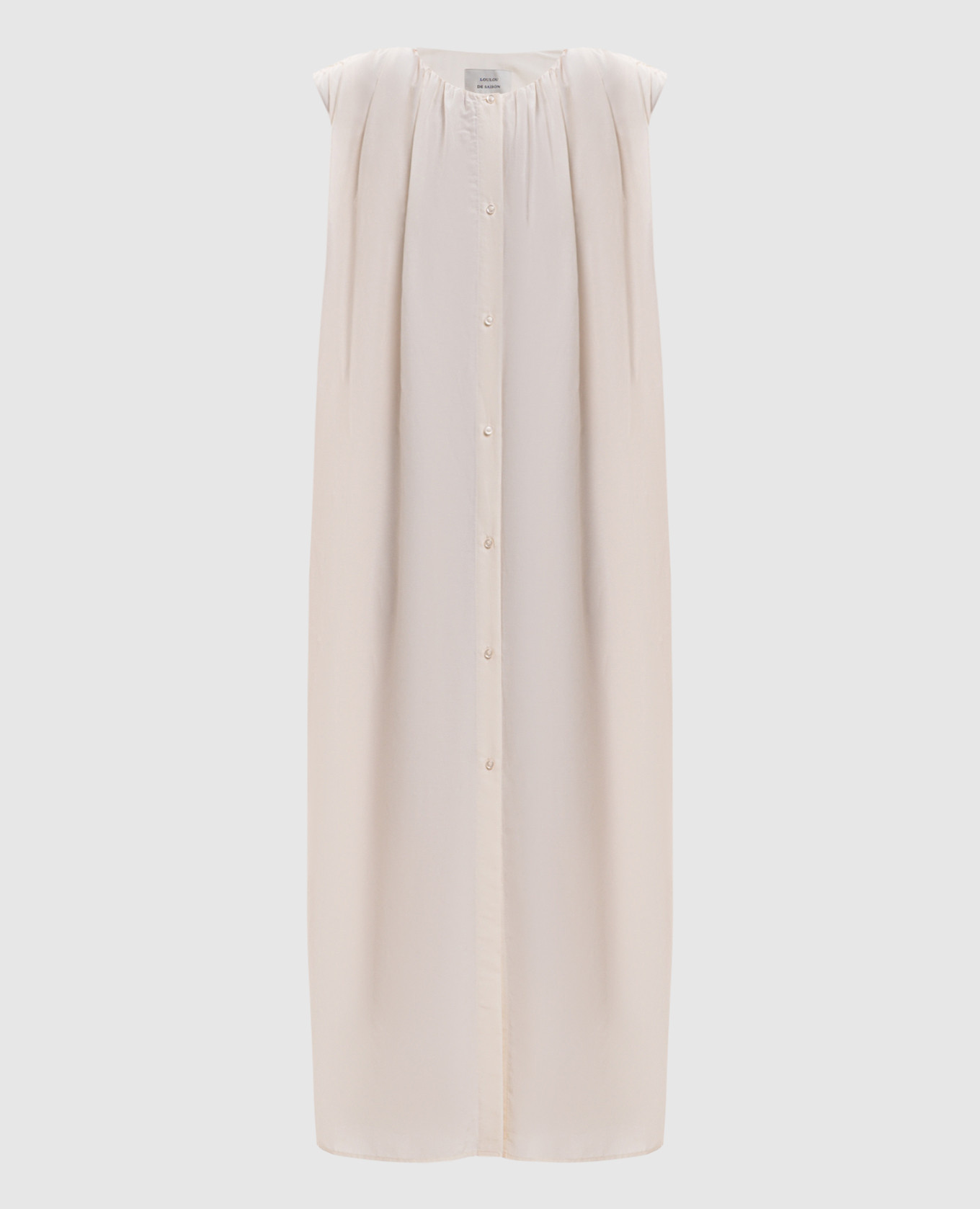 Cora ivory silk shirt dress