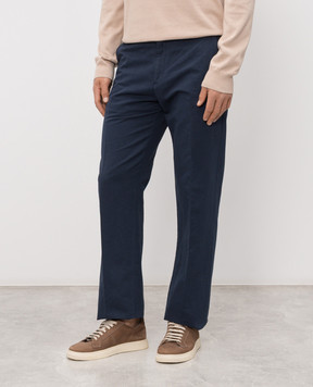 Trussardi Blue linen pants P709M300122NMP302T65