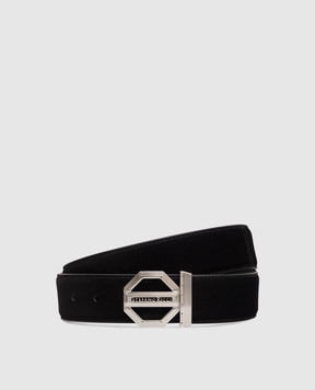 Stefano Ricci Black suede belt with logo N381SDC554P