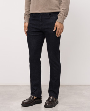 Canali Blue jeans with logo patch PX0102891719