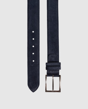 Cashmere&Whiskey Blue suede belt SUEDE